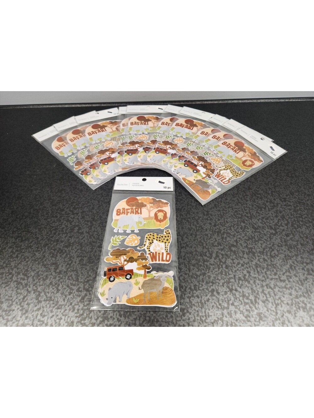 Lot of (11) Recollections Safari Travel Scrapbook Wild Animals Sticker Packs NEW